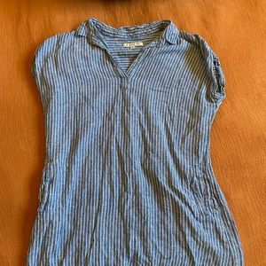 Blue and White Striped Vici Dress